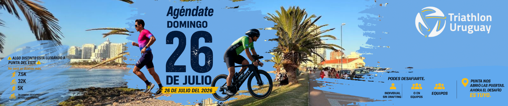 Duatlón Épico Punta del Este | 7.5k Run - 32k Bike - 5k Run